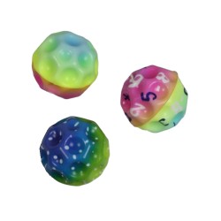Kamuoliai minkštas guminis vaivorykštinis dizainas 6 cm Kamuoliai minkštas guminis vaivorykštinis dizainas 6 cm