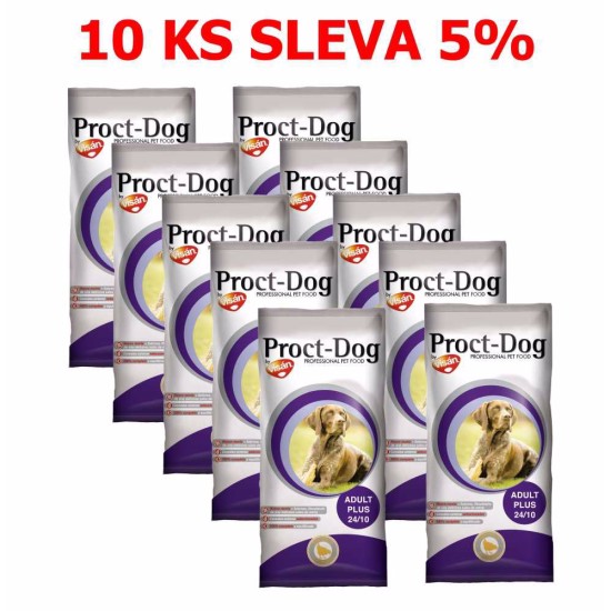 Proct-Dog Adult Plus 10 kg (10 vnt) NUOLAIDA 5 %