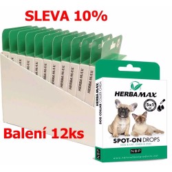 Herba Max Spot-on Dog & Cat repelentas lašai 5 x1 ml (12 vnt) NUOLAIDA 10 % Herba Max Spot-on Dog & Cat repelentas lašai 5 x1 ml (12 vnt) NUOLAIDA 10 %