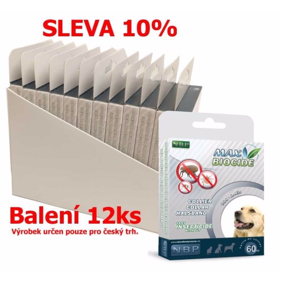 Max Biocidas Antkaklis Šuniui atbaidantis antkaklis, šuo 60 cm (12 vnt) NUOLAIDA 10 % !CZ!