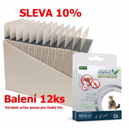 Max Biocidas Apykaklė Katė atbaidanti apykaklė katė 42 cm (12 vnt)  NUOLAIDA 10 % !CZ!
