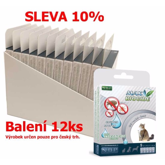 Max Biocidas Spot-on Cat  repelentų kapsulės, katės 5 x 1 ml (12 vnt) NUOLAIDA 10 % !CZ!