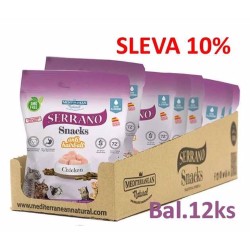 Serrano Snack Cat AntiHairball Chicken 50 g (12 vnt) NUOLAIDA 10 %
