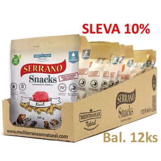 Serrano Užkandis Šuo Jautiena 100 g (12 vnt.) NUOLAIDA 10 %