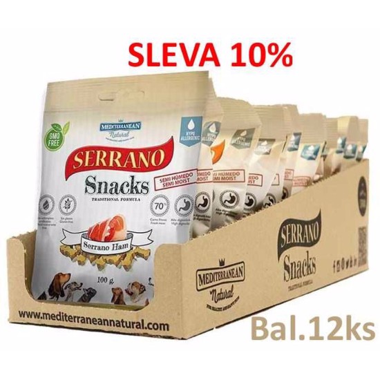 Serrano Užkandis Šuo Seranas Kumpis 100 g (12 vnt.) NUOLAIDA 10 %