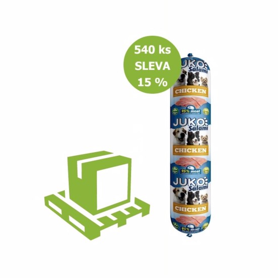 JUKO Salamis Vištiena (vištiena) 1 kg (padėklas 540 vnt)  NUOLAIDA 15 %
