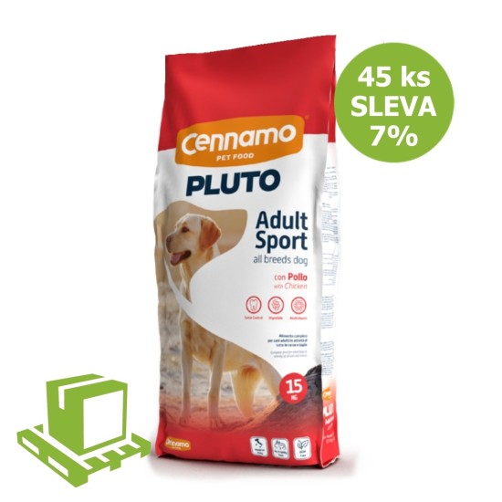 PLUTO Šuo Sport Energija 15 kg (padėklas 45 vnt) NUOLAIDA 7 %