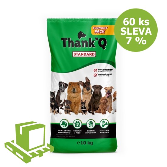 Ačiū´Q Standartinis šuo Suaugusiųjų Jautiena 10 kg (padėklas 60 vnt.) NUOLAIDA 7 %