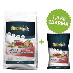 IRONpet šuo suaugęs visos veislės jautiena 12 kg   1,5 kg NEMOKAMAI