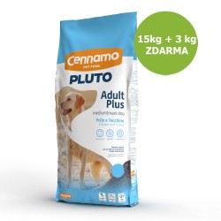 PLUTO Šuo Suaugusiųjų Plius Vidutinis/Maksi 15 kg   3 kg NEMOKAMAI