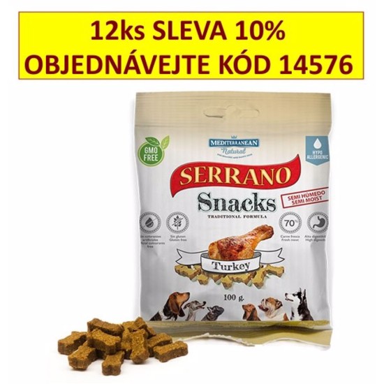Serrano užkandis šuo kalakutiena 100 g