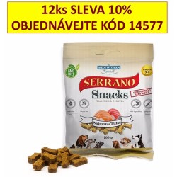 Serrano užkandis šuo lašiša ir tunas 100 g Serrano užkandis šuo lašiša ir tunas 100 g