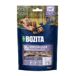 „Bozita“ šuo užkandžiai mėsa įkandimai elnias ir antis gf 70 g