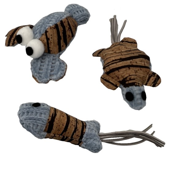 Nustatykite 3 PCS žaislai katės S Catnip, mėlyna Nustatykite 3 PCS žaislai katės S Catnip, mėlyna