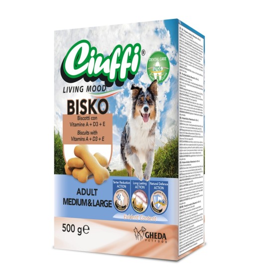 Ciuft užkandis bisko suaugusiųjų vidutinis ir didelis 500 g Ciuft užkandis bisko suaugusiųjų vidutinis ir didelis 500 g