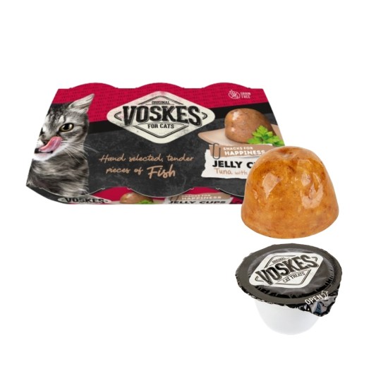 Vaškas katė želė puodeliai želatina krepšeliai s tunas a šukutė 6 x 25 g