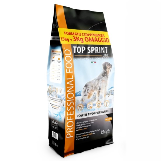 Top Sprint Power Pork & Rice 15 + 3 kg ZDARMA