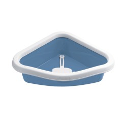 WC rohové s lopatkou, modrá