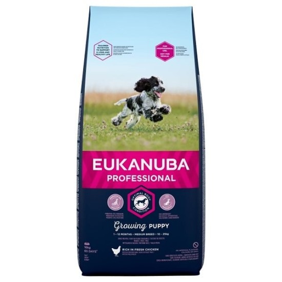 Eukanuba Puppy &amp; Junior Medium Breed PFB 18kg