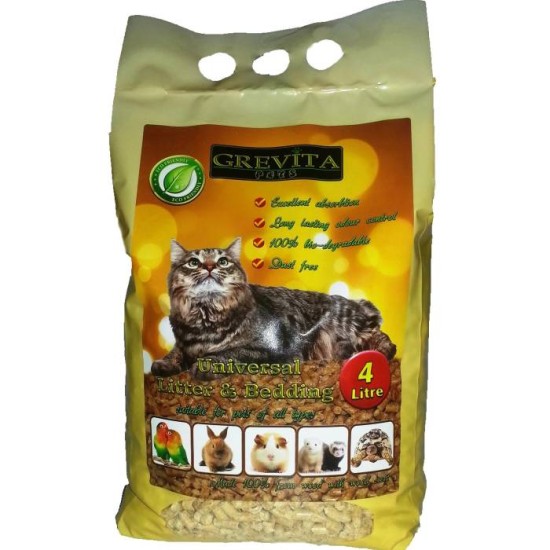 GREVITA granuliuotas medžio pjuvenų kraikas gyvūnams 4l