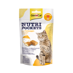 GimCat Nutri Pockets with Cheese &amp; Taurine skanėstai katėms su Sūriu ir Taurinu 60g