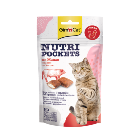 GimCat Nutri Pockets with Beef &amp; Malt 60g