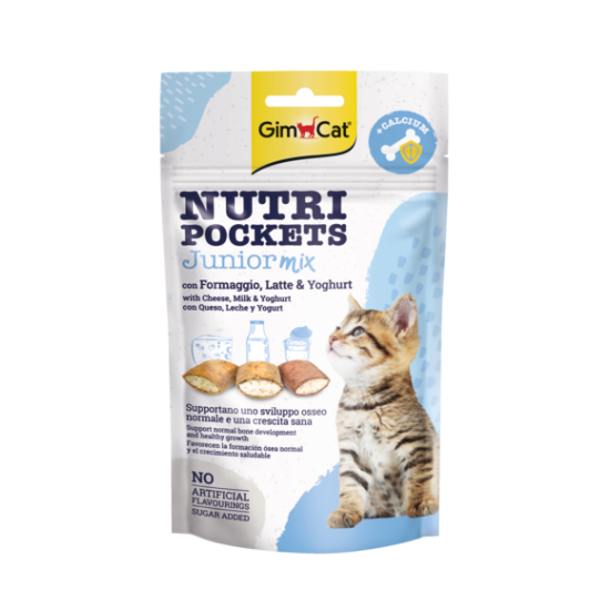 GimCat Nutri Pockets Junior Mix skanėstai katėms 60g