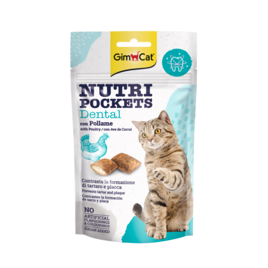 GimCat Nutri Pockets Dental skanėstai katėms 60g