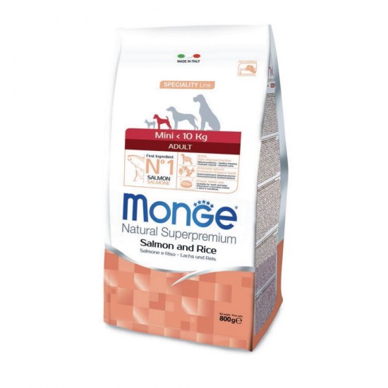 Monge Dry Dog Spec. Line - Mini Adult Salmon &amp; rice 0,8kg