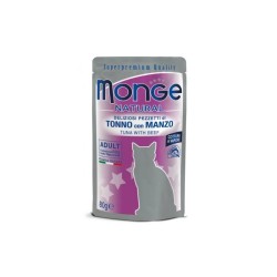 Monge Natural kons. pašaras suaugusioms katėms, tunas ir jautiena 80g