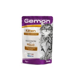 Gemon Kitten konservuotas pašaras jauniems kačiukams su vištiena 100g