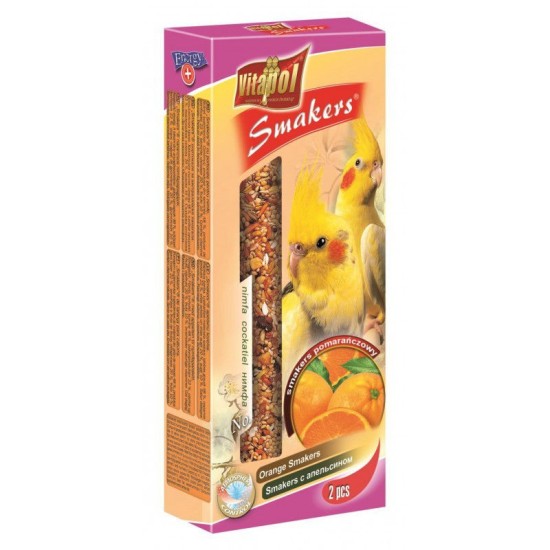 Vitapol Smakers skanėstas papūgoms Nimfoms, apelsininis 90g
