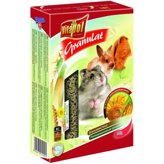 Vitapol STANDARD granuliuotas visavertis pašaras graužikams ir triušiams 500g