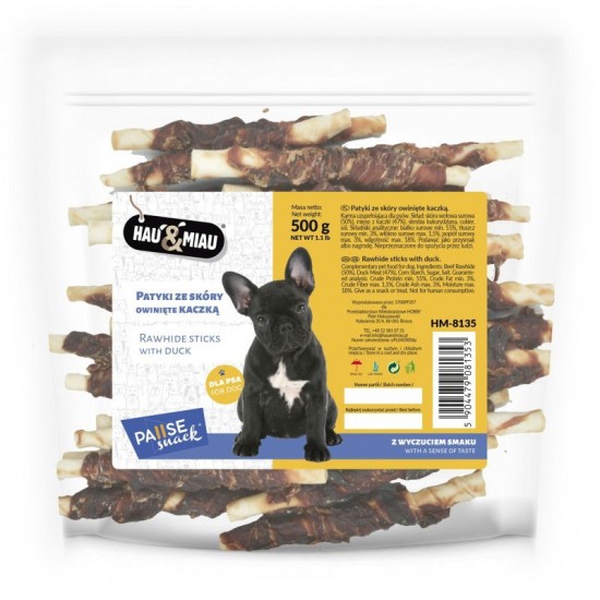 Hau&amp;Miau balti pagaliukai apsukti antiena 500g
