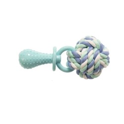 Gimdog Cotton Dent + Rope Ball W/Tpr 14cm ø 6,6cm žaislas šuniui