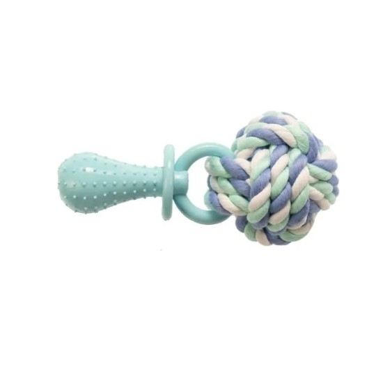 Gimdog Cotton Dent + Rope Ball W/Tpr 14cm ø 6,6cm žaislas šuniui