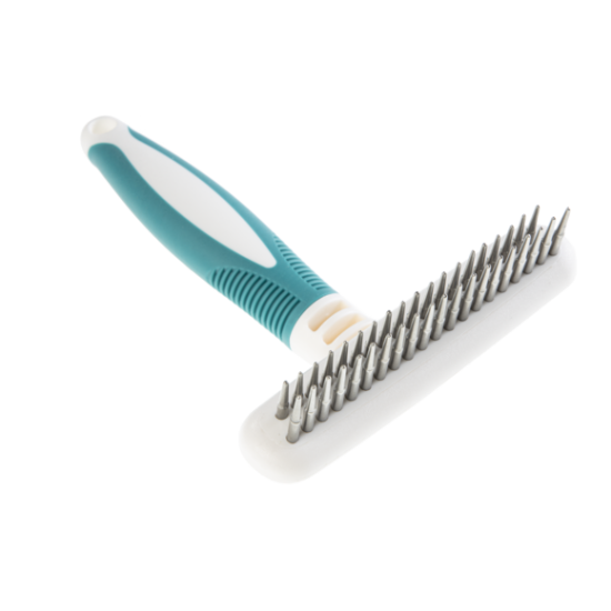 Gimdog Dematting Rake Double 11x16,5cm grėblys su 2 eil. stambių sukamų dantų