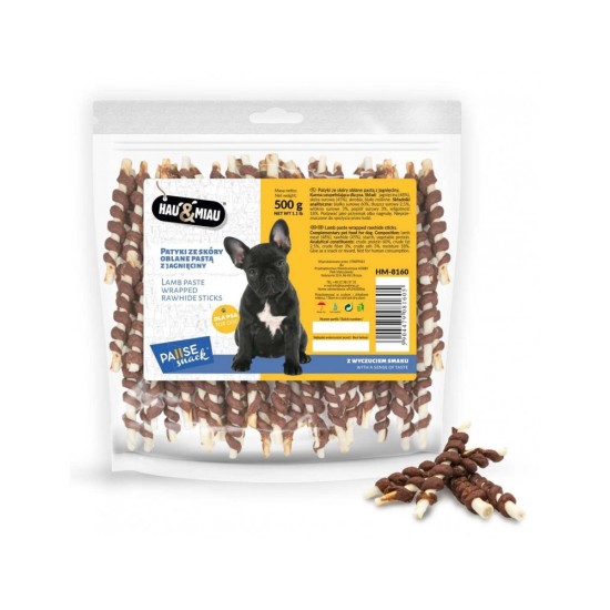 Hau&amp;Miau balti pagaliukai, padengti ėrienos pasta 500g