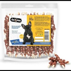 Hau&amp;Miau balti pagaliukai, padengti jautienos pasta 500g