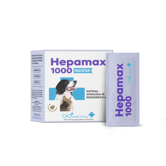 Bioveterinary Hepamax 1000 maisto papildas augintiniams N28