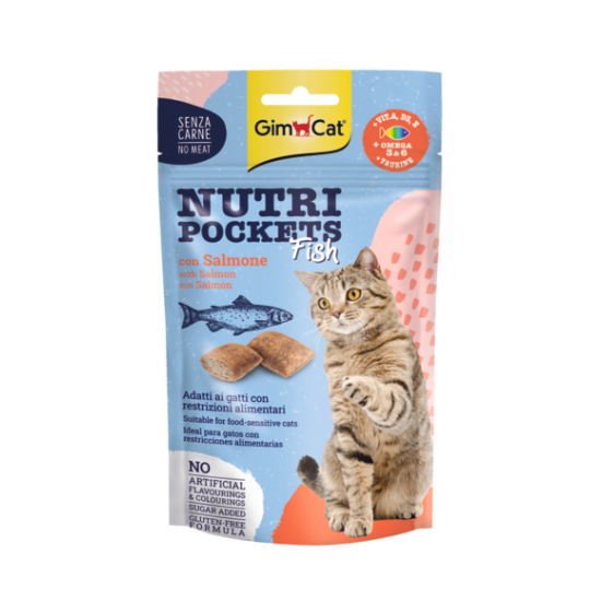 GIMCAT NUTRI POCKETS Fish with Salmon 60g