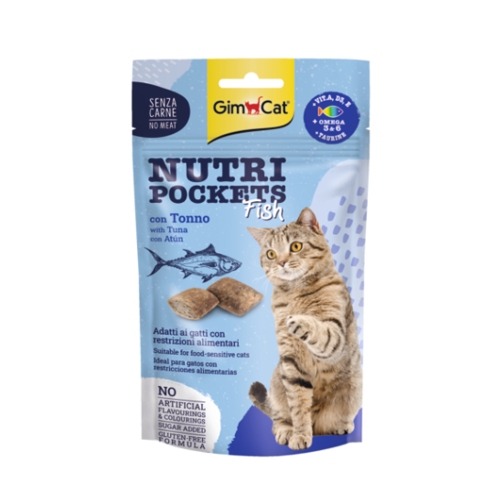 GIMCAT NUTRI POCKETS Fish with Tuna 60g