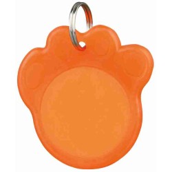 pakabukas, atspind. šviesą, 3.5 cm, oranžinis fosforescuojantis su adreso lauku