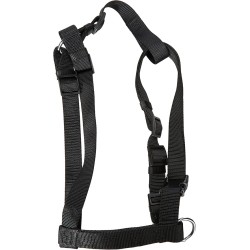 Trixie Classic H-petnešos, L-XL 75-100cm/25 mm, juodos