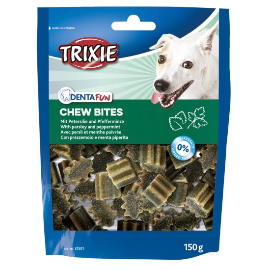 Trixie kramtomieji skamėstai šunims Denta Fun Chew Bites, petražolės/pipirmėtės, 150 g