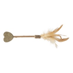 Trixie Matatabi lazdelė katei su plunksnomis ir katžolės širdele, 23cm