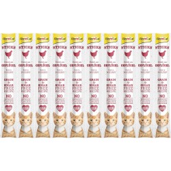 GimCat Sticks begrūdės lazdelės, su paukštiena (10 vnt)