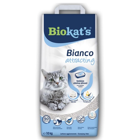 Biokat's Bianco Attracting sušokantis kraikas katėms 10kg