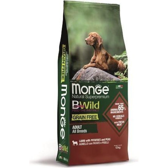 Monge BWILD All Breeds Adult Lamb maistas šunims 12kg
