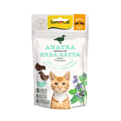 Gimcat Crunchy Snacks Duck /Catnip traškūs skanėstai antis/katžolė 50g
